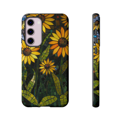 Yellow and Gold Daisy Mosaic Stained Glass Phone Case