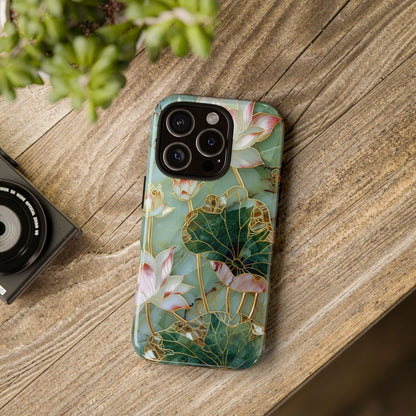 Elegant Floral Phone Case - Tough Cases with Lotus Design