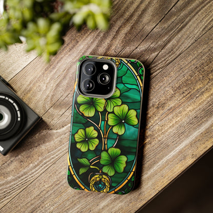 Lucky Charm: Four-Leaf Clover Phone Case | Symbol of Fortune for iPhone Models 11 through 14 Pro Max