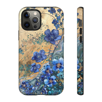 Forget Me Nots Vintage Color Splash Floral Design Phone Case