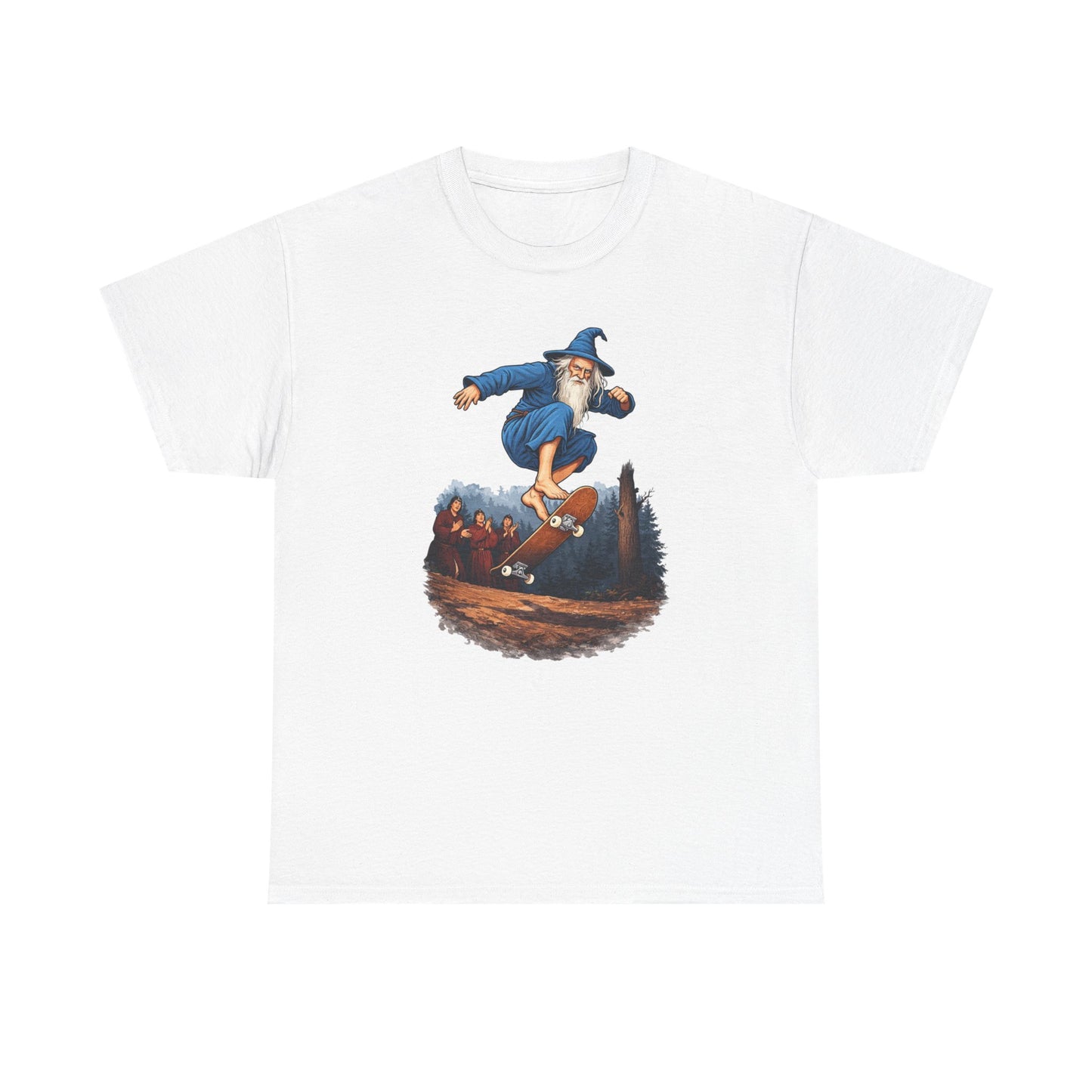Wizard Skateboarding Fantasy T Shirt Magical Street Style Tee