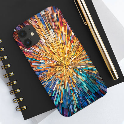 Stained Glass Sunburst Magic Tough iPhone Case | Embrace Vibrant Style and Reliable Protection