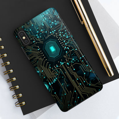 Neon Nexus: Cyberpunk Circuit Board | Futuristic Tech-Inspired iPhone Case