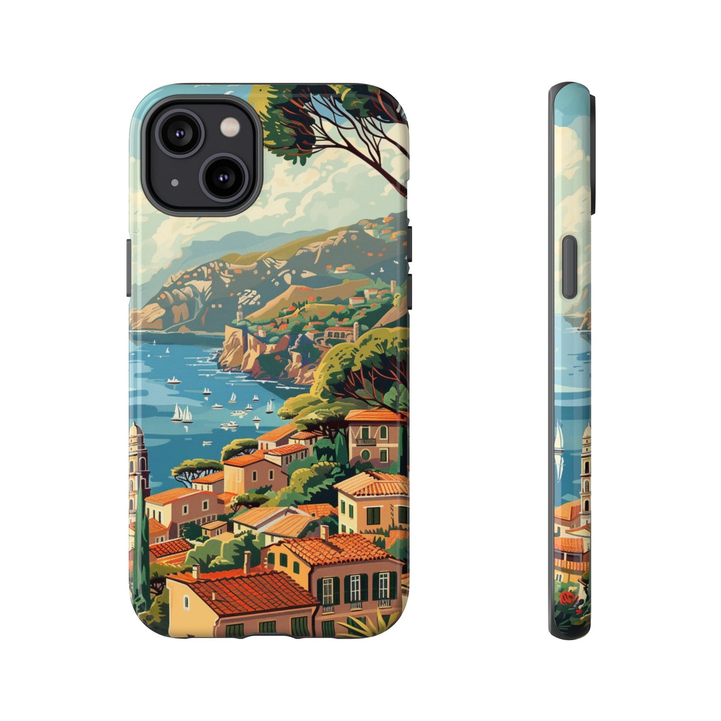 Midcentury French Riviera Landscape Painting Phone Case