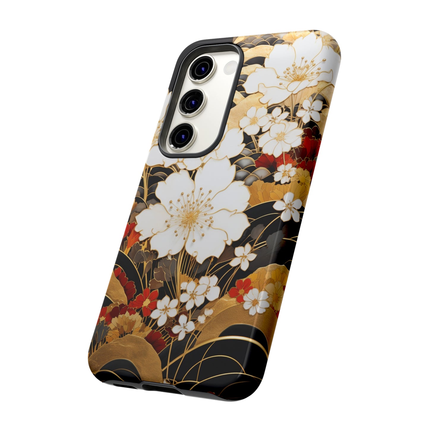 Chiyogami Floral Tough iPhone Case Galaxy S23 S22 S21 S20 Plus Ultra | Iphone 14 13 12 11 8 Pro Max Mini | Pixel 7 6 Pro 5 | Japanese Boho