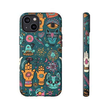 Kabbalistic Kitty Talisman Collage Phone Case