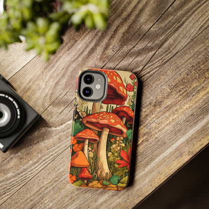 Psychedelic Retro Mushrooms: Dive Deep into Nostalgic Vibes | iPhone Case