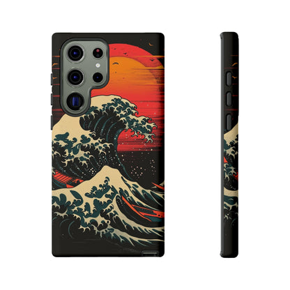 Great Wave off Kanagawa Retro Sunset