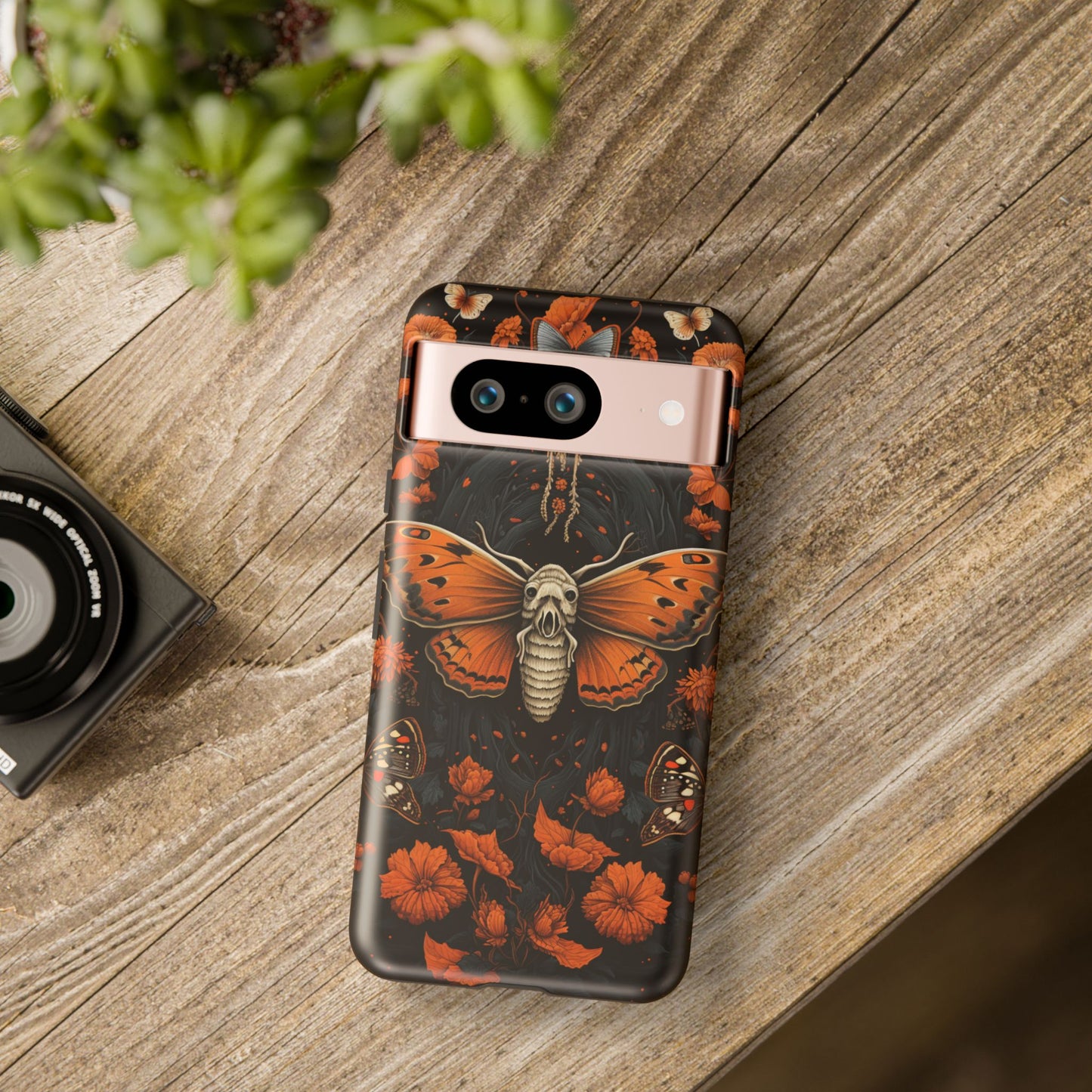 Eerie Elegance Halloween Goth Moth Phone Cover