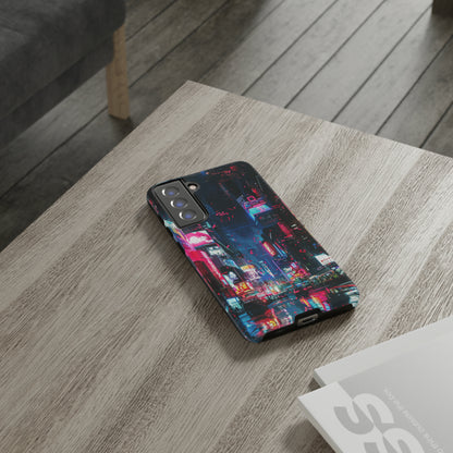 Cyberpunk Tokyo Cityscape Phone Case