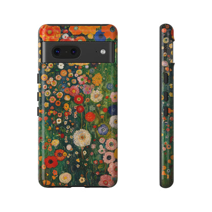 Gustav Klimt Style Flower Garden Painting Phone Case