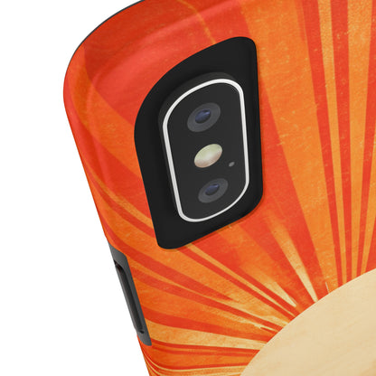 Retro Abstract Sunburst iPhone Case | Embrace the Nostalgic Charm of Artistic Rays