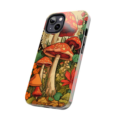 Psychedelic Retro Mushrooms: Dive Deep into Nostalgic Vibes | iPhone Case