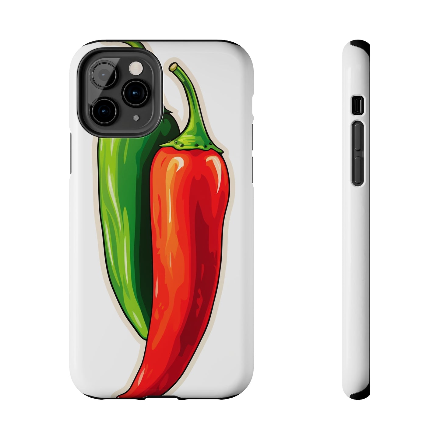 Green or Red Hot Chiles iPhone Case | New Mexico Fiery Flavors for Spice Lovers