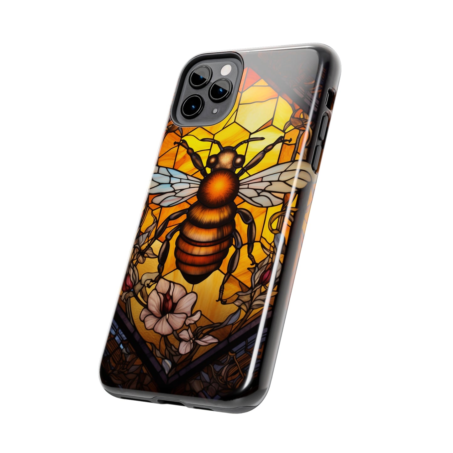 Stained glass Honey Bee iPhone Case | Embrace the Sweetness of Nature's Workers