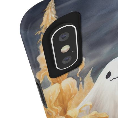 Ghost of Halloween Fall Pumpkins iPhone Case | Embrace the Spooky Autumn Vibes