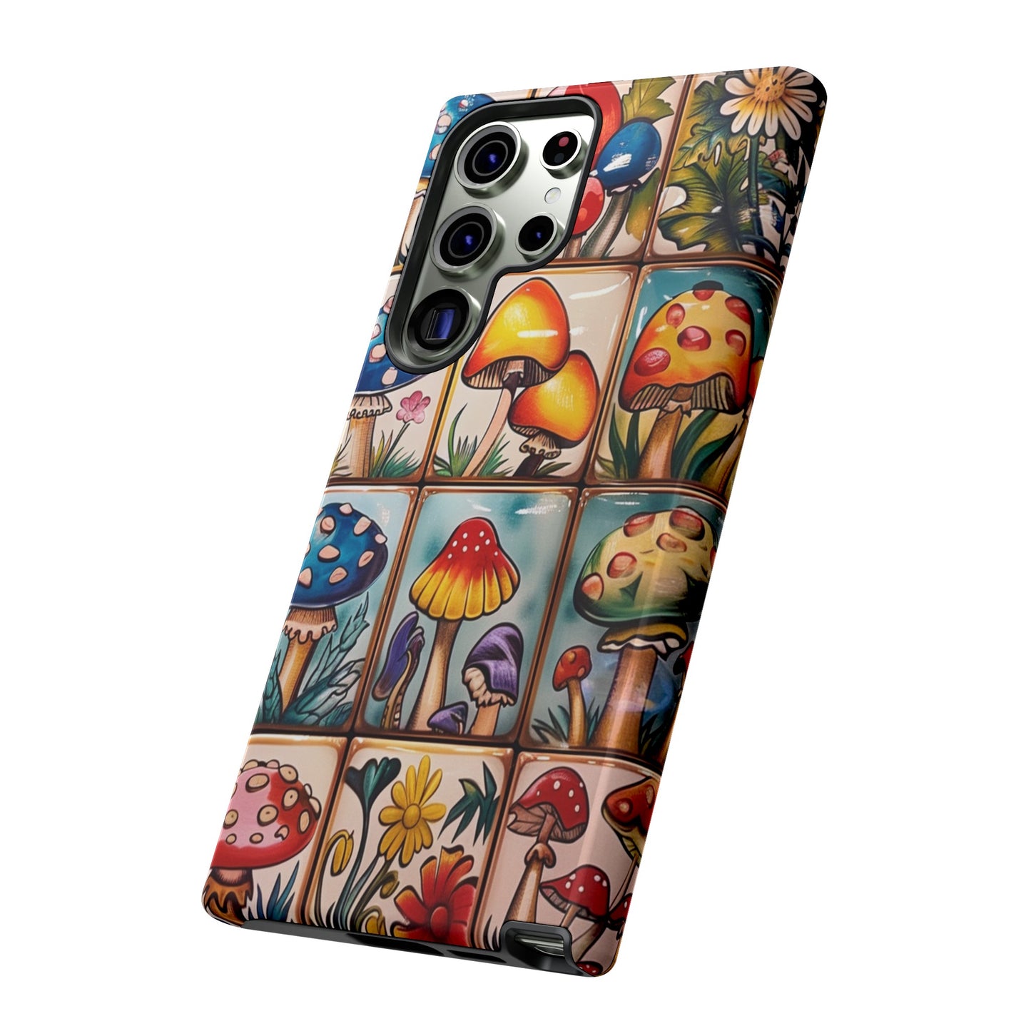 Trippy Magic Mushroom Tile  Abstract Art Phone Case