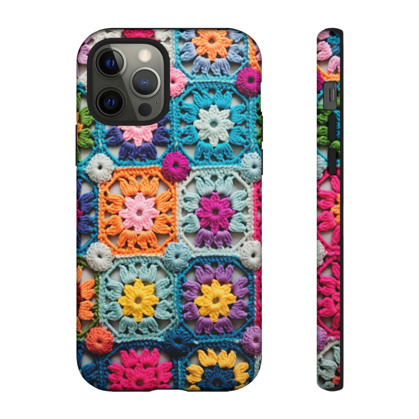 Vintage Crochet Blanket Look Phone Case