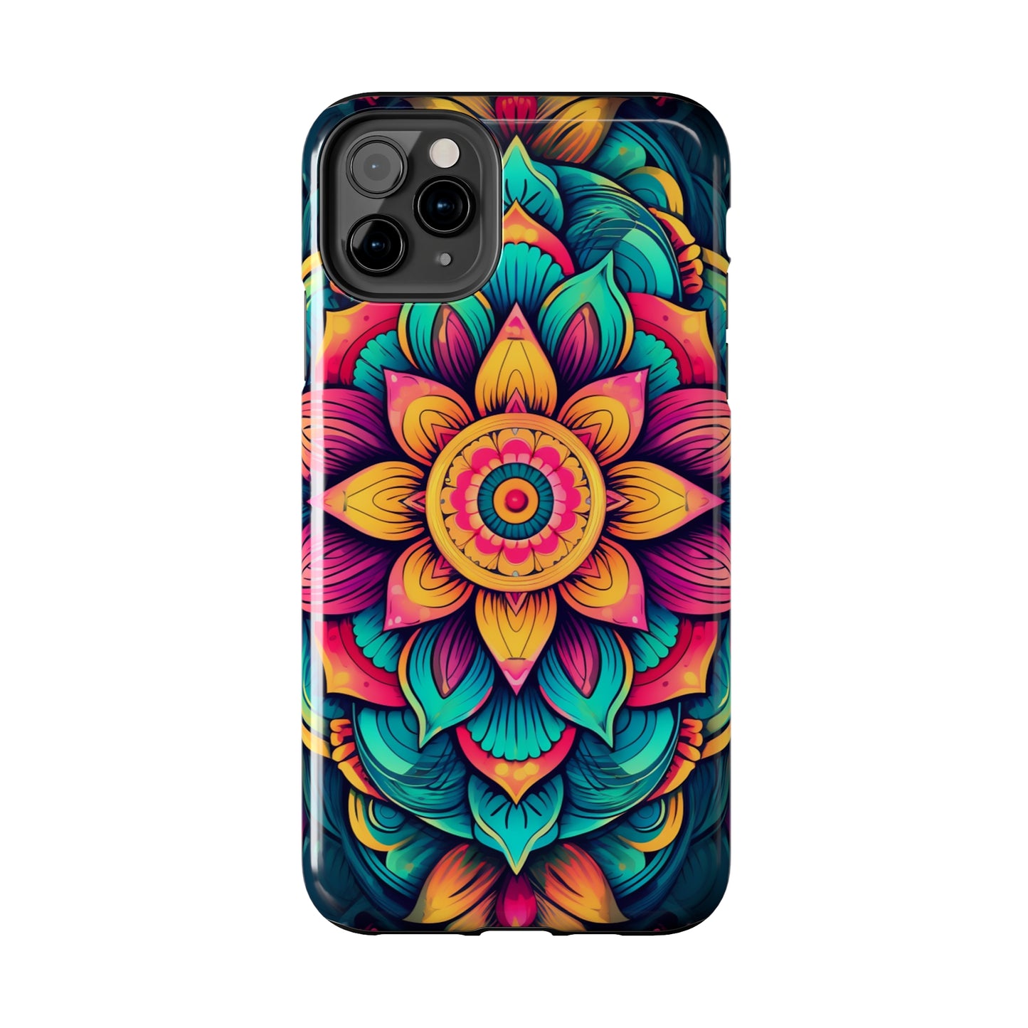 Cosmic Harmony: Rainbow Mandala | Spiritual Symmetry iPhone Case