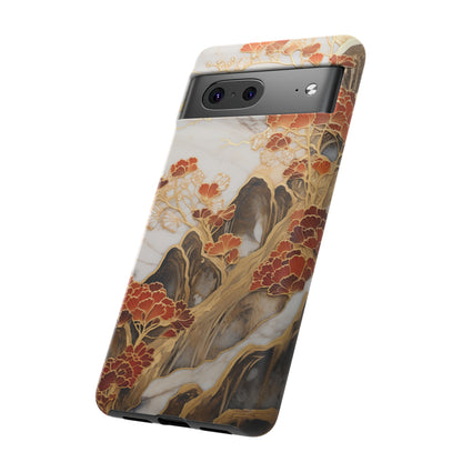 Chiyogami Floral Tough iPhone Case Galaxy S23 S22 S21 S20 Plus Ultra | Iphone 14 13 12 11 8 Pro Max Mini | Pixel 7 6 Pro 5 | Japanese Boho