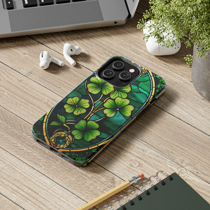 Lucky Charm: Four-Leaf Clover Phone Case | Symbol of Fortune for iPhone Models 11 through 14 Pro Max