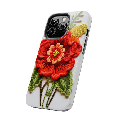 Floral Embroidery iPhone Case