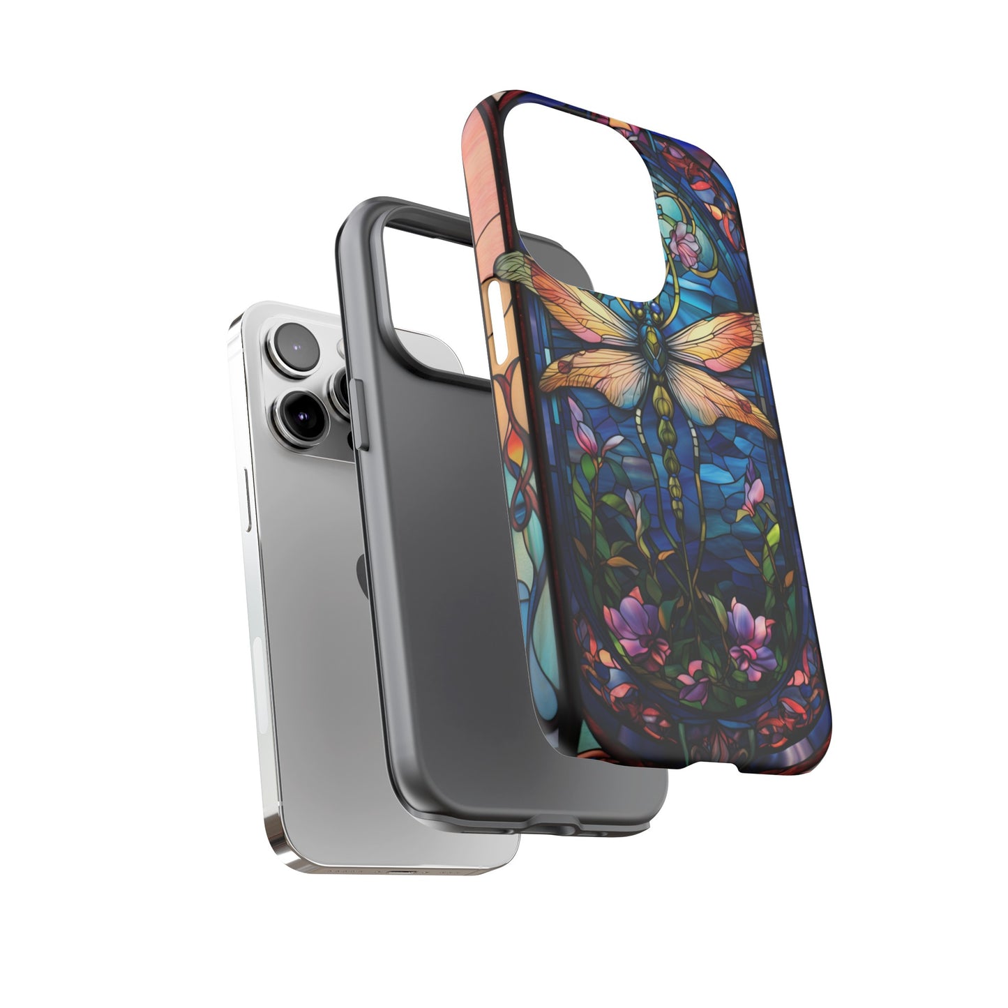 Art Nouveau Stained Glass Dragonfly Phone Case