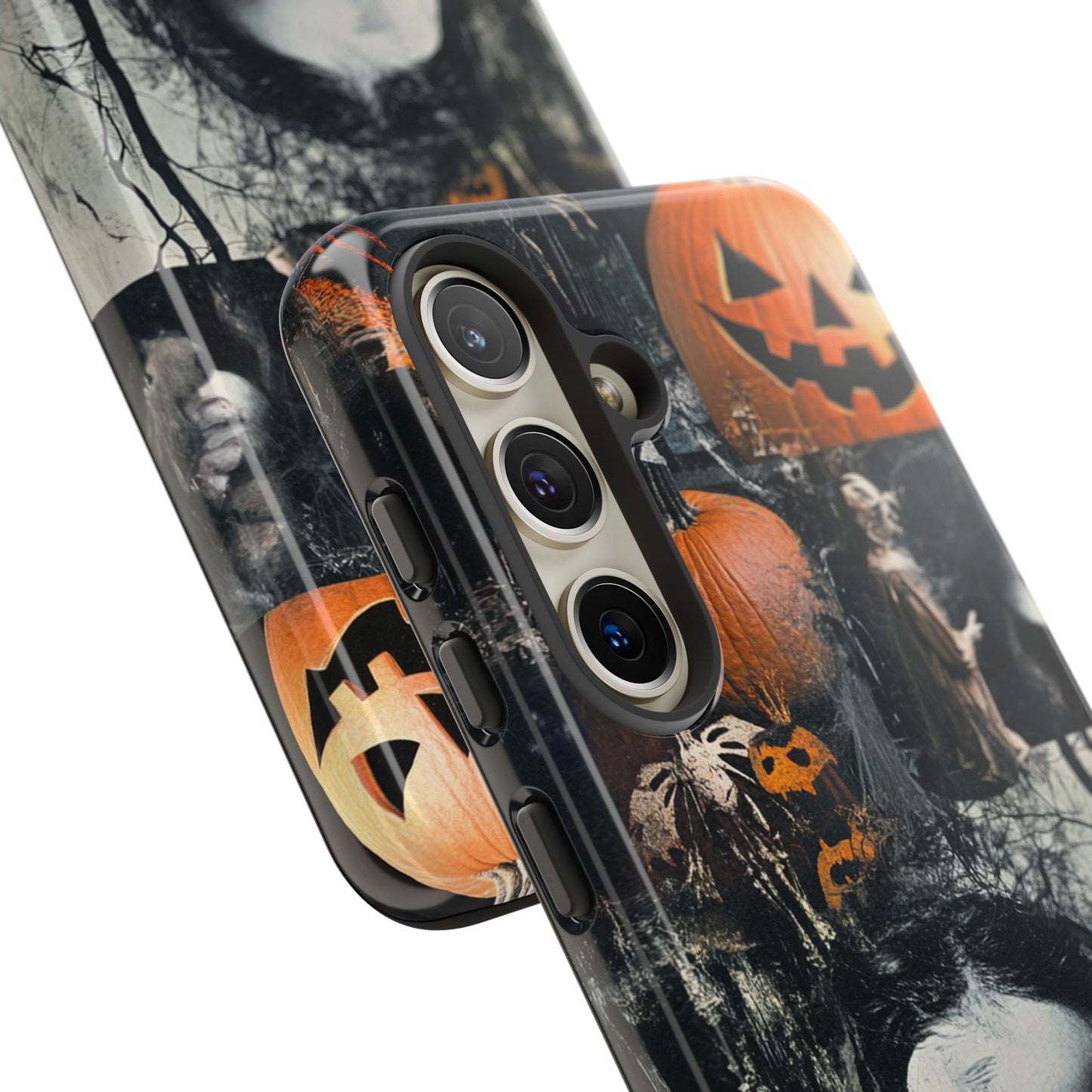 Vintage Halloween Collage Wednesday Goth Style Jackolantern Spooky Phone Cover