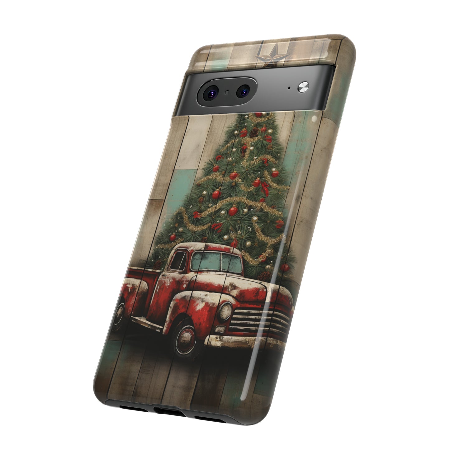 Classic Red Pickup Truck Christmas Phone Case