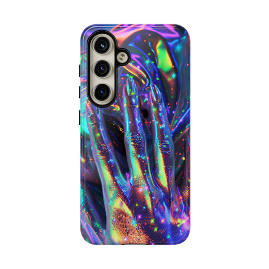 Marbled opalescent phone case for iPhone 15