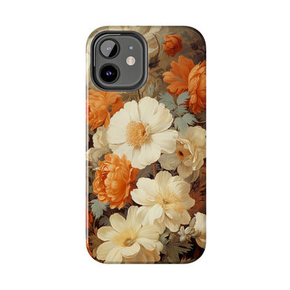 Vintage Floral Aesthetic Phone Tough Case Antique Print for iPhone 14 11 Pro 12 13 XR XS X 7+ 8 Boho Nature Flowers Cottage Core