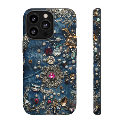 Blue Jean Queen Rhinestone Bling Phone Case