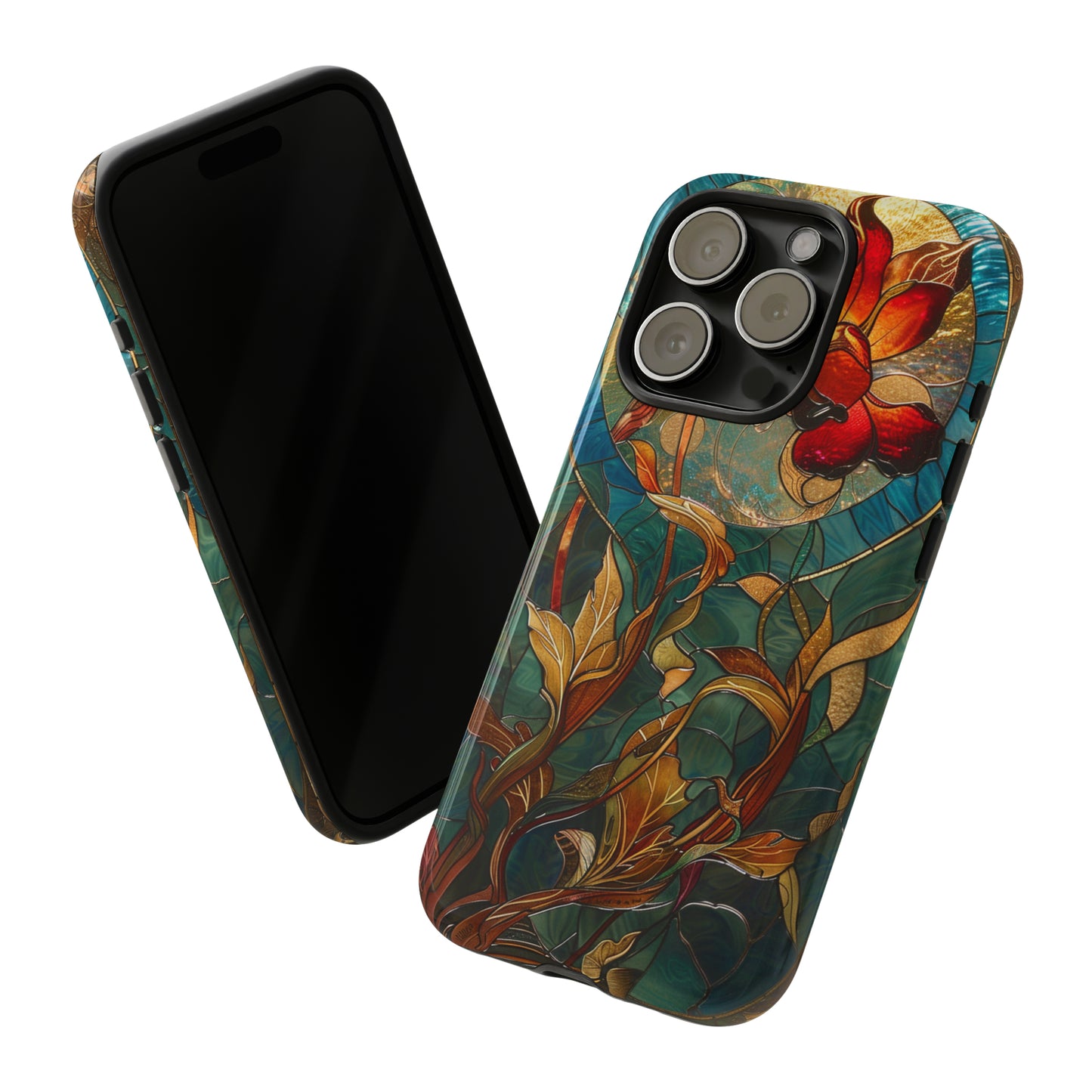 Art Nouveau Floral Full Moon Phone Case