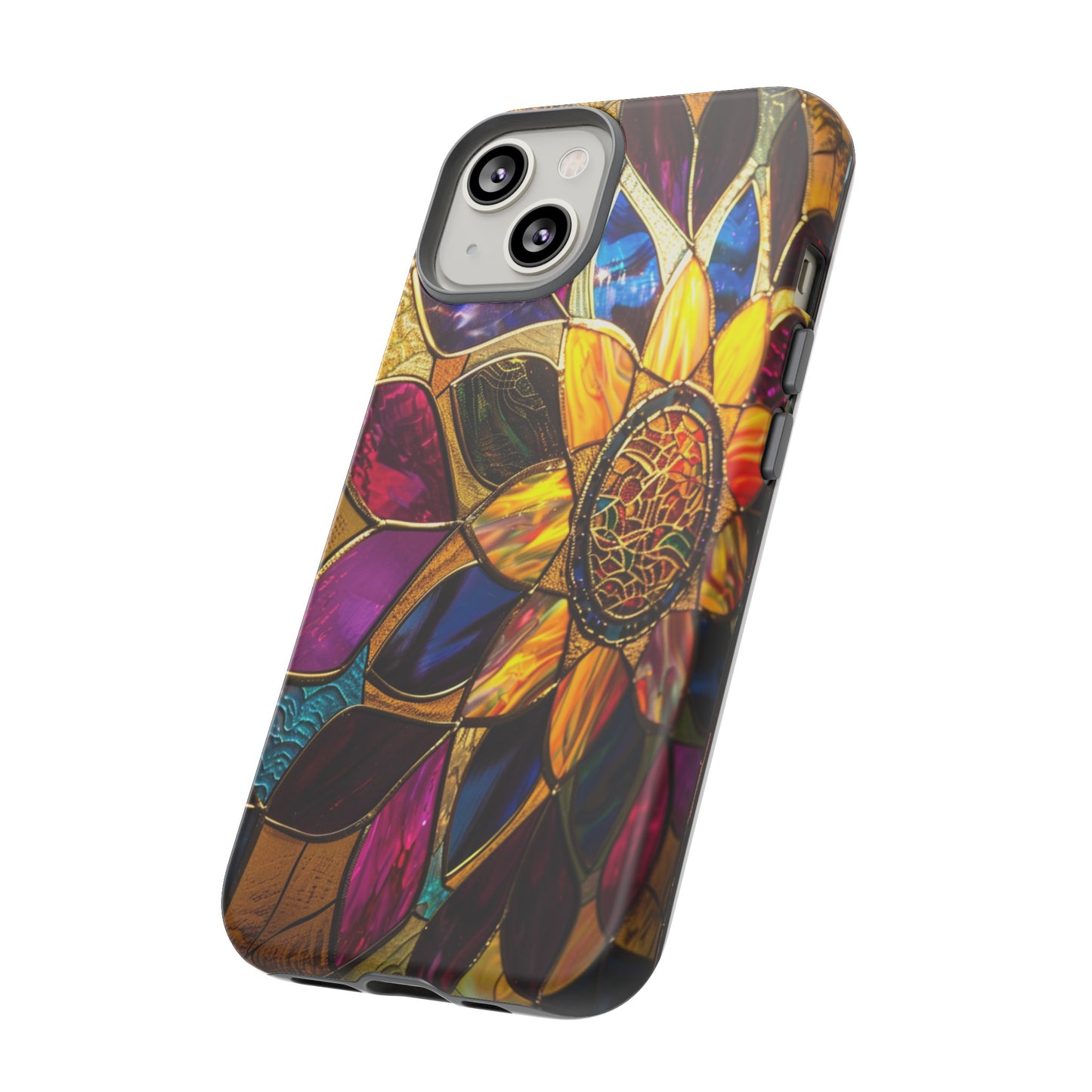 Cosmic Stained Glass Mandala Phone Case