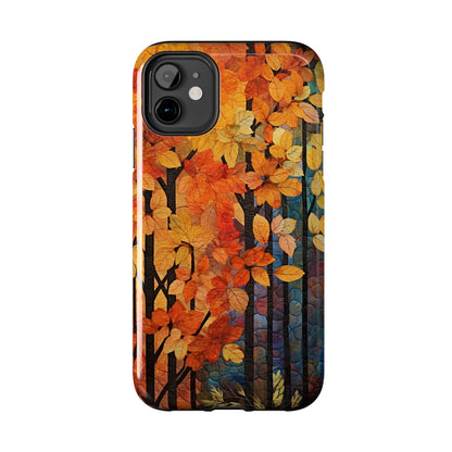 Autumn iPhone 15 Case, Forest Embroidered Style Phone Case | Cottagecore Fairytale Design | iPhone & Samsung | Boho Retro Vibe