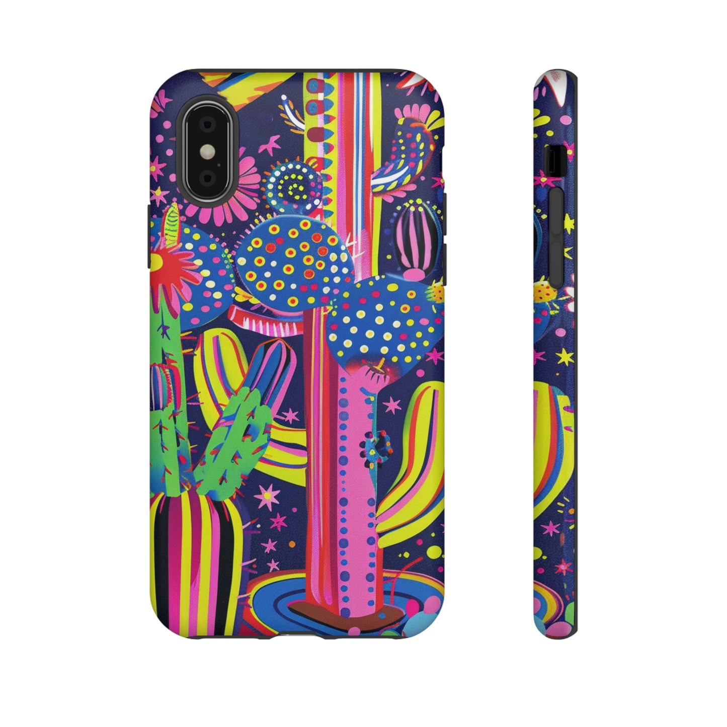 Retro 1960s Psychedelic Cactus Flowers Phone Case