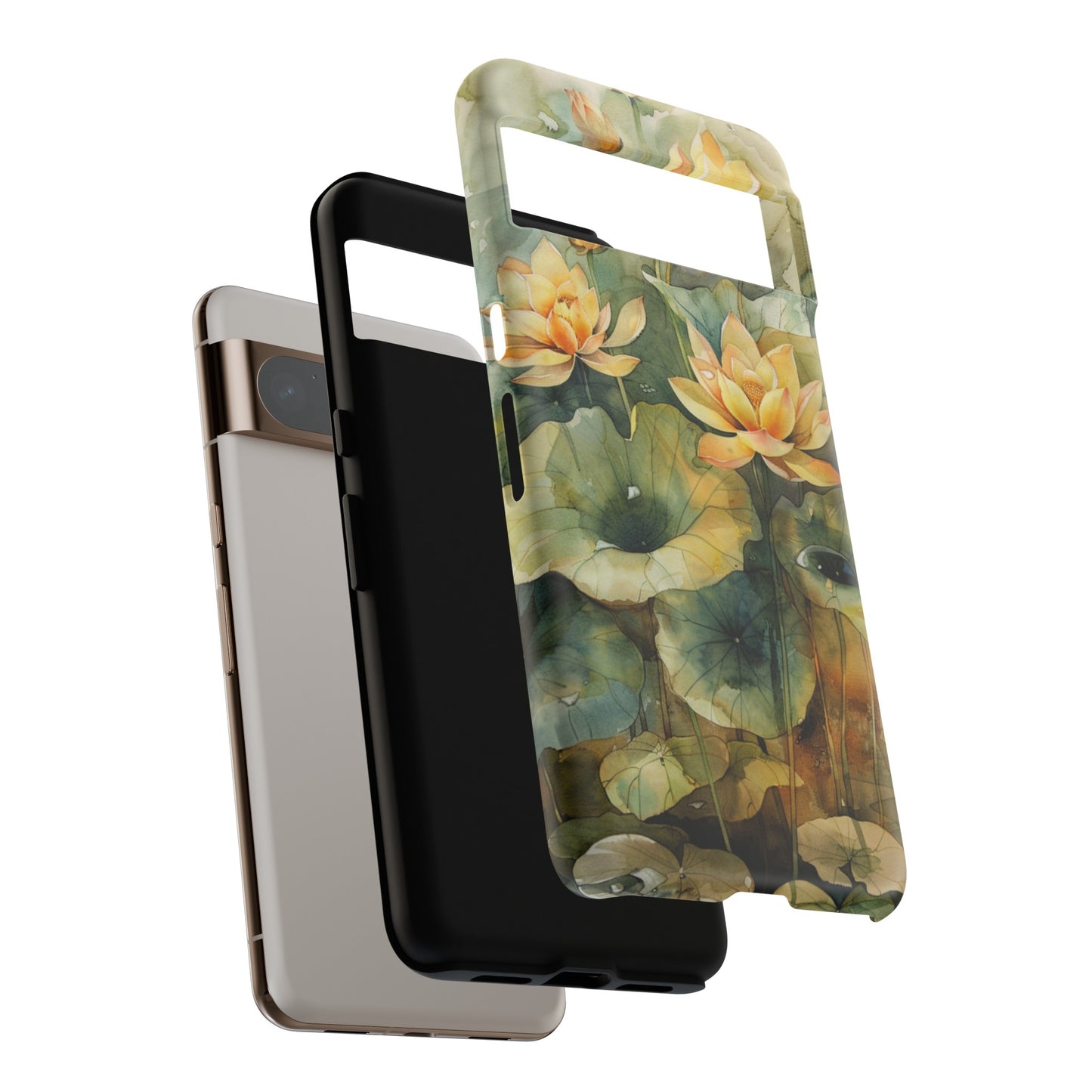 Zen Lotus Watercolor Painting iPhone 15 Case