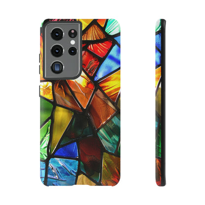 Color Explosion Abstract Stained Glass Phone Case