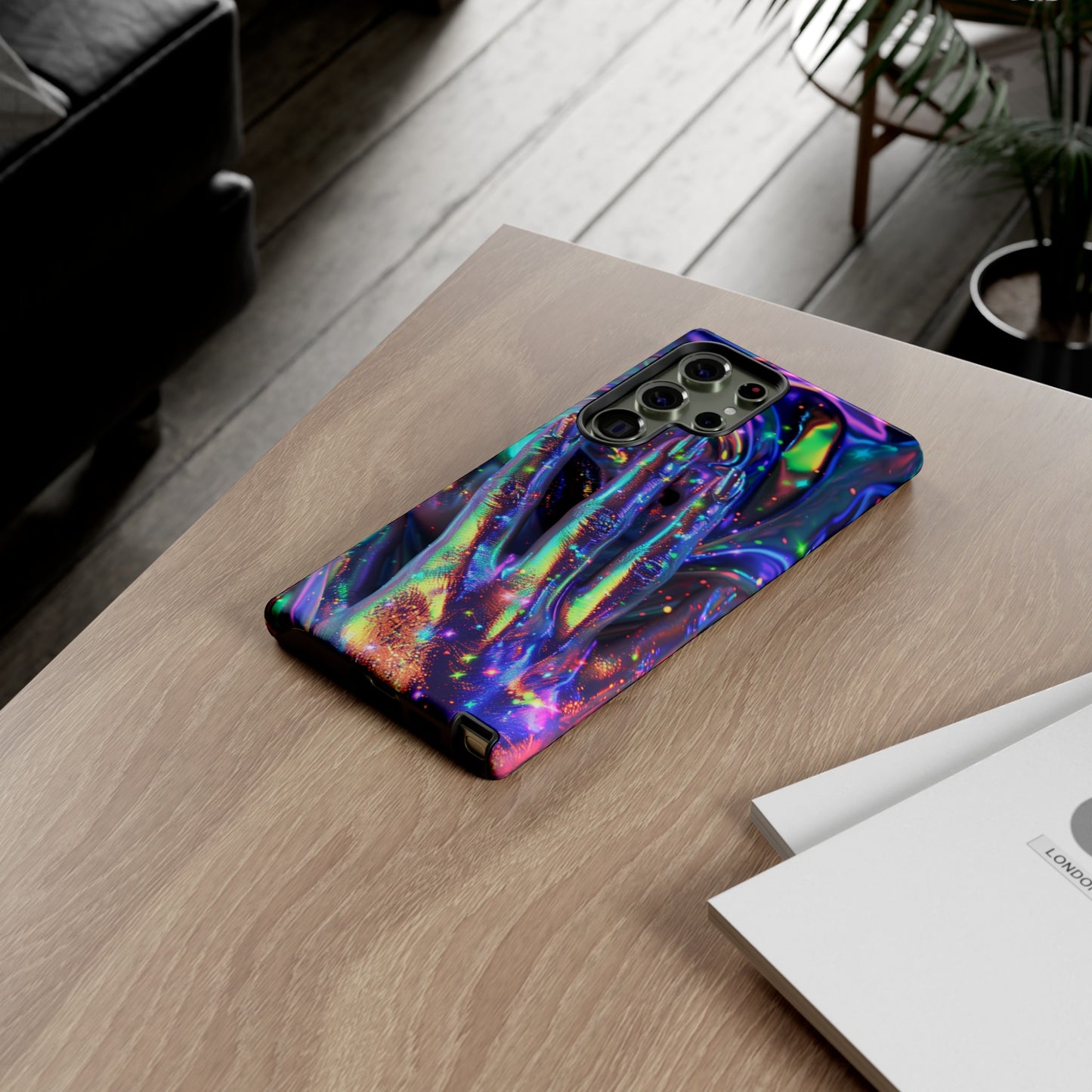 Marbled opalescent Holographic Print Phone Case