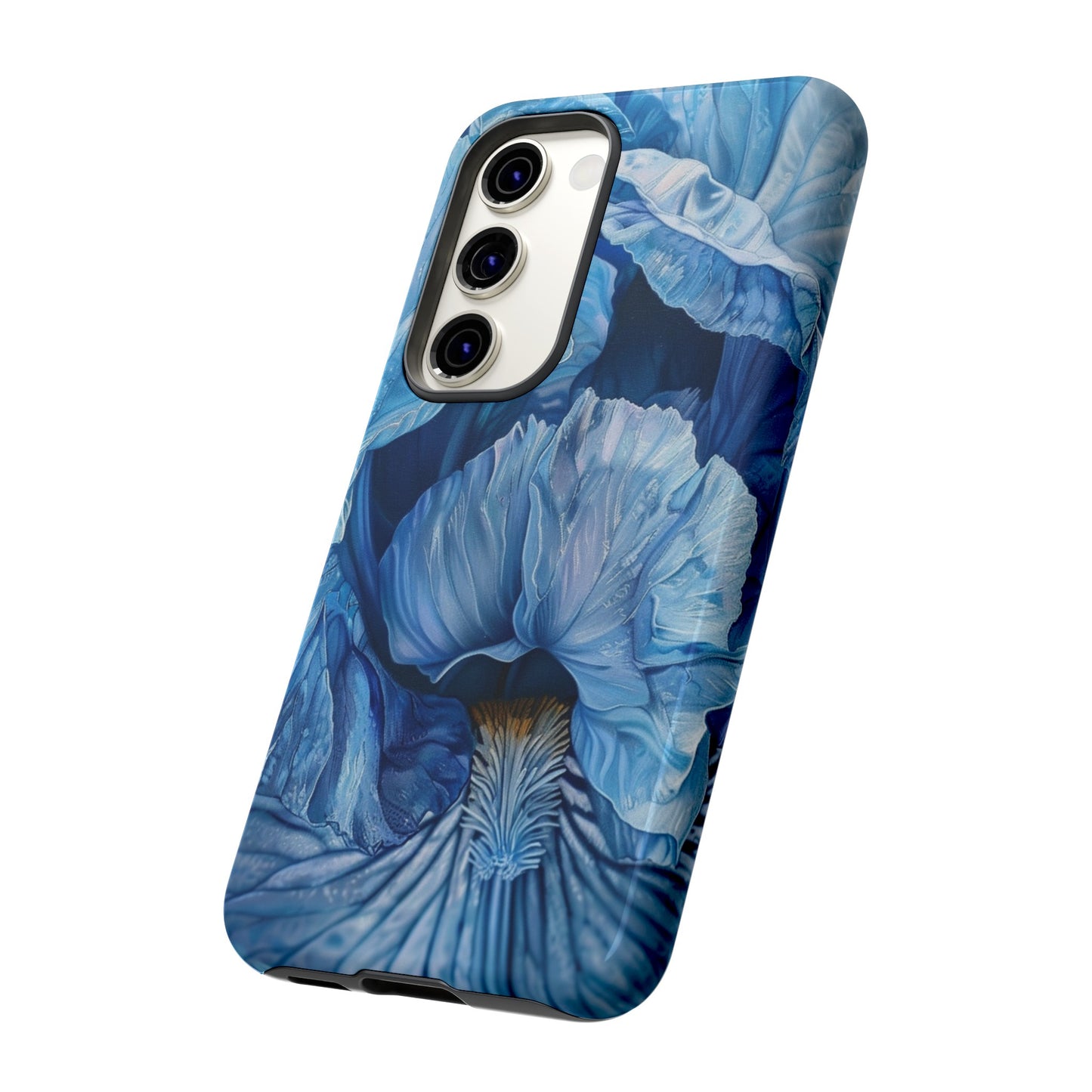 Floral Blue Iris Oil Painting Flower Phone Case