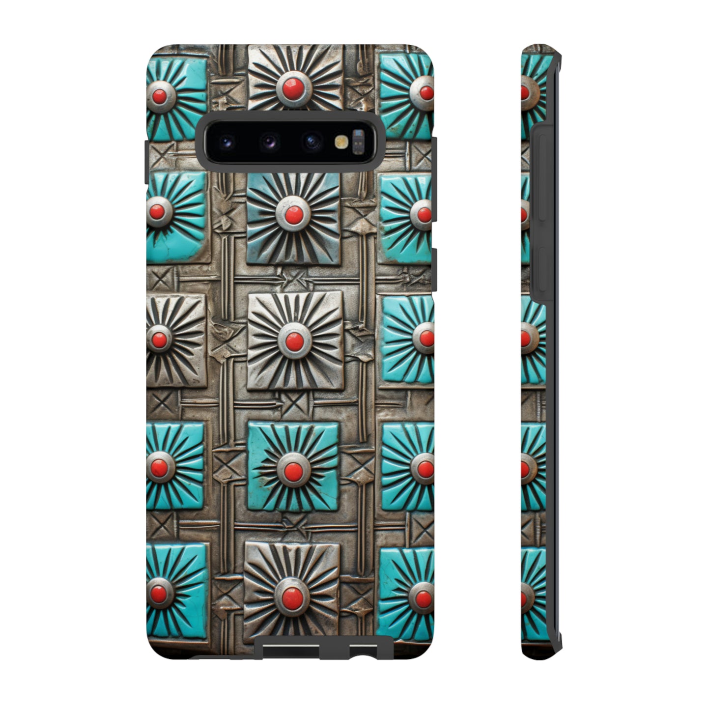 Vintage Navajo Native American Turquoise Concho Phone Case for iPhone 15, 14, 13, 12, 11 Pro Max, 14 Plus, iPhone XS Max, iPhone XR, iPhone 7, 8, 14, 15 Plus, SE