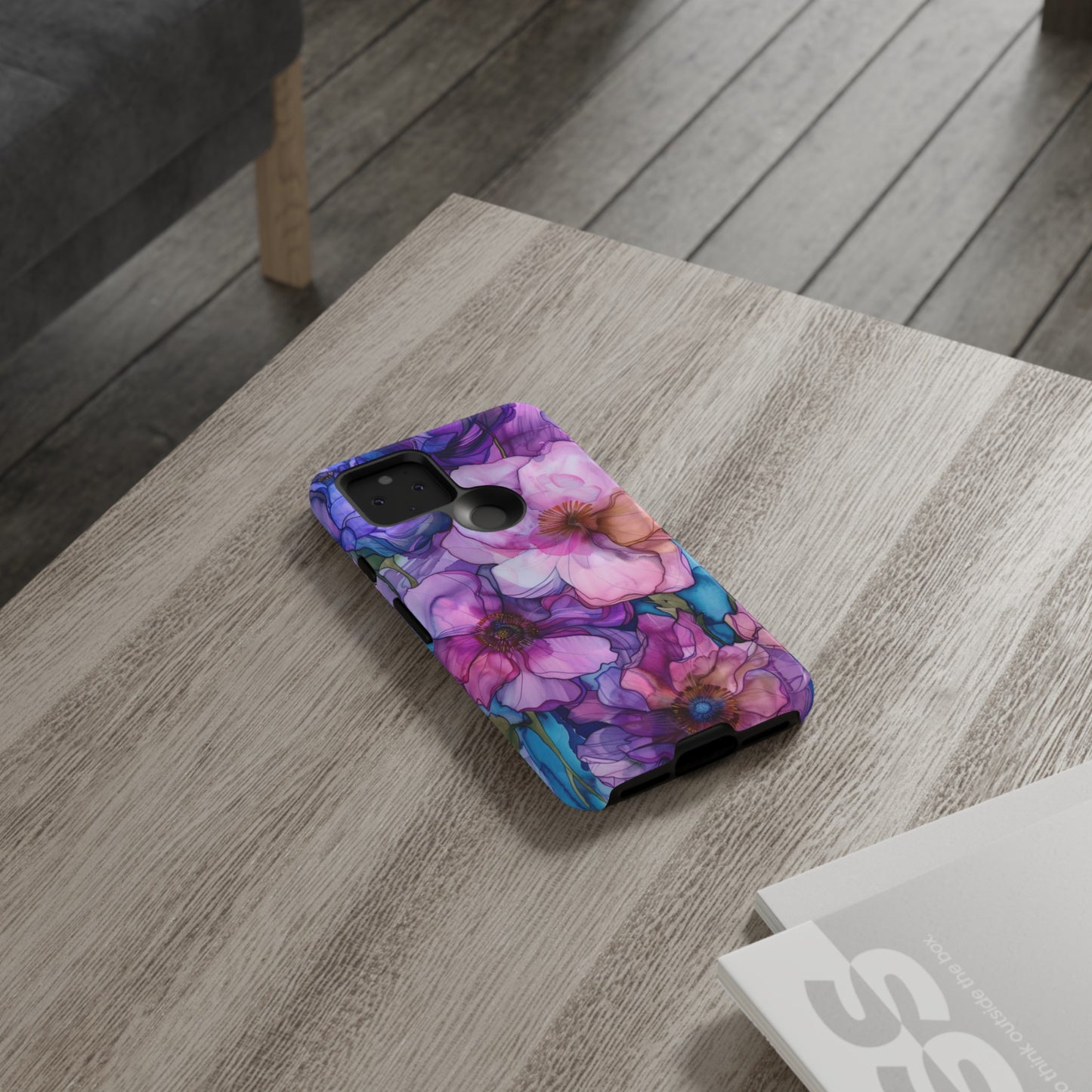 Purple Flower Stained Glass Phone Case