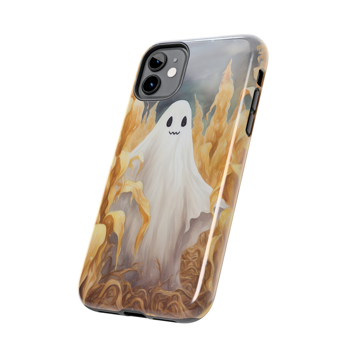 Ghost of Halloween Fall Pumpkins iPhone Case | Embrace the Spooky Autumn Vibes