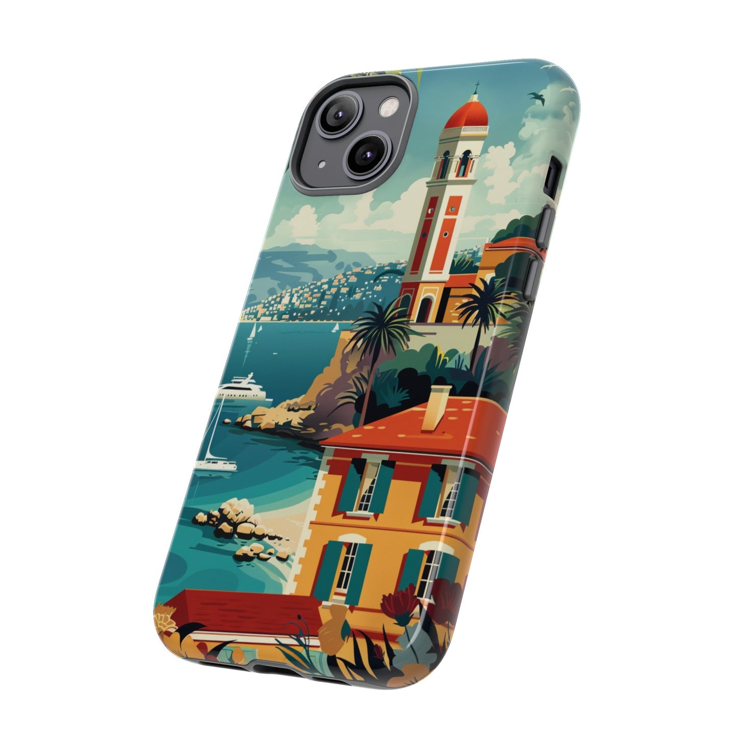 Midcentury French Riviera Landscape Painting Phone Case