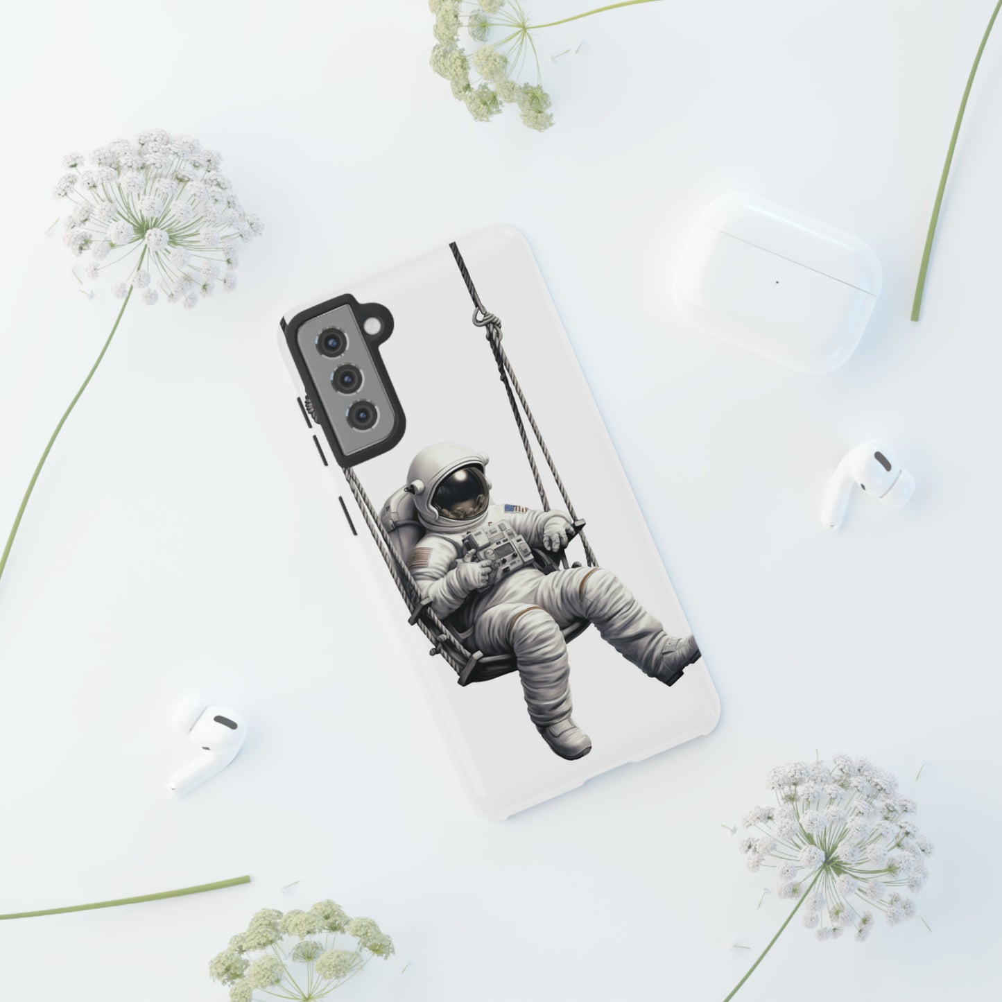 Astronaut on a Swing Phone Case