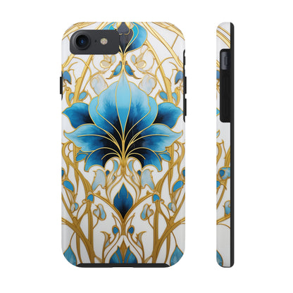 Floral Elegance: Art Deco Stained Glass iPhone Case | Vintage Glamour in Modern Protection iPhone Case for Models 11 through 14 Pro Max