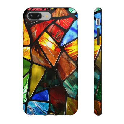 Color Explosion Abstract Stained Glass Phone Case