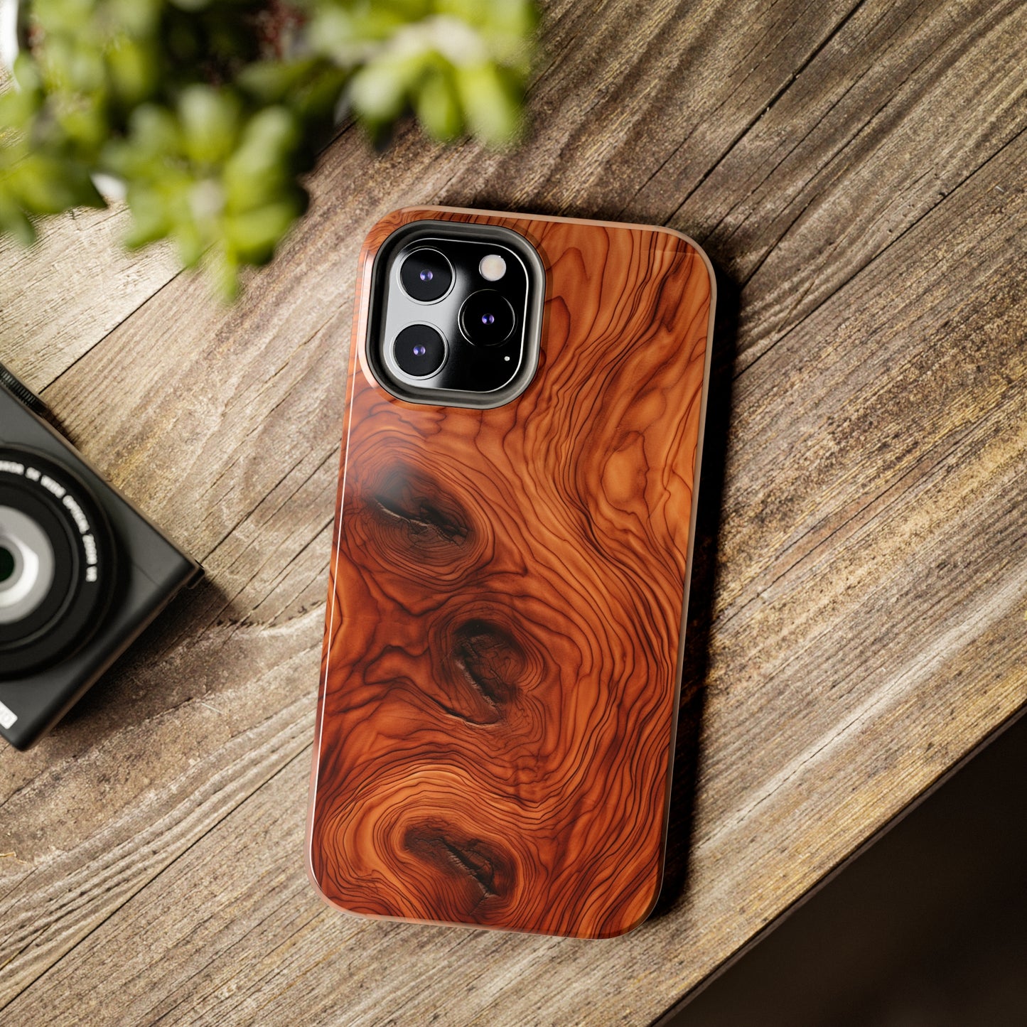 Elegant Timber: Faux Oak Wood Pattern | Dazzling Nature-Inspired iPhone Case