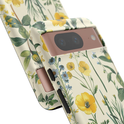 Floral Sage Yellow Wildflower Phone Case