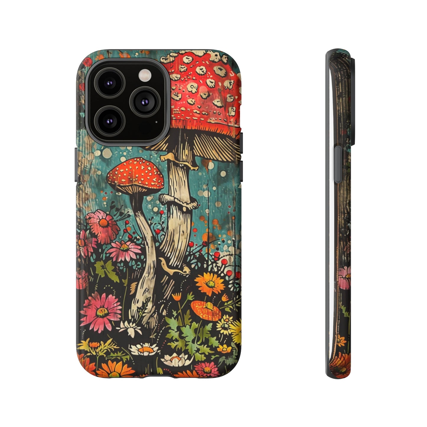 Trippy Magic Mushroom Retro Art Phone Case